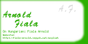 arnold fiala business card